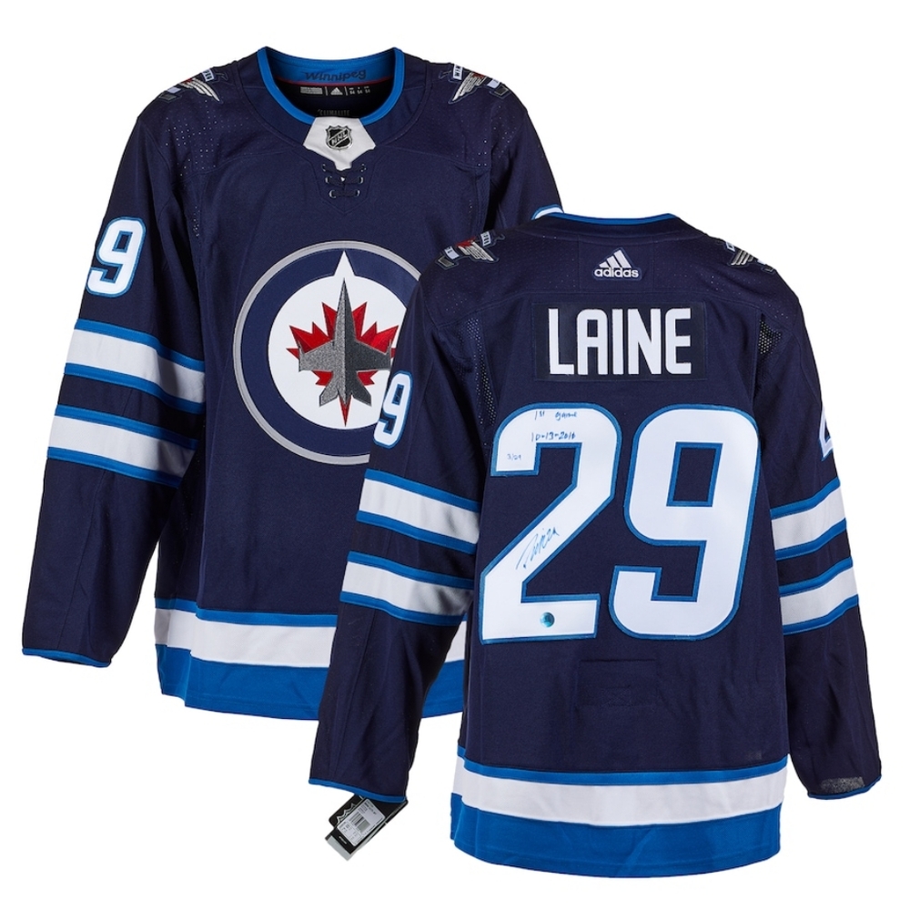 Adidas Winnipeg Jets #29 Laine Jersey - Navy Blue